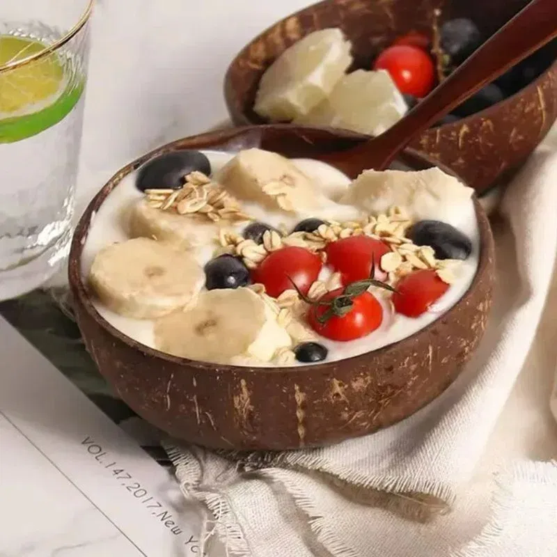 Cele mai noi - Set 2 boluri din coaja de nuca de cocos
