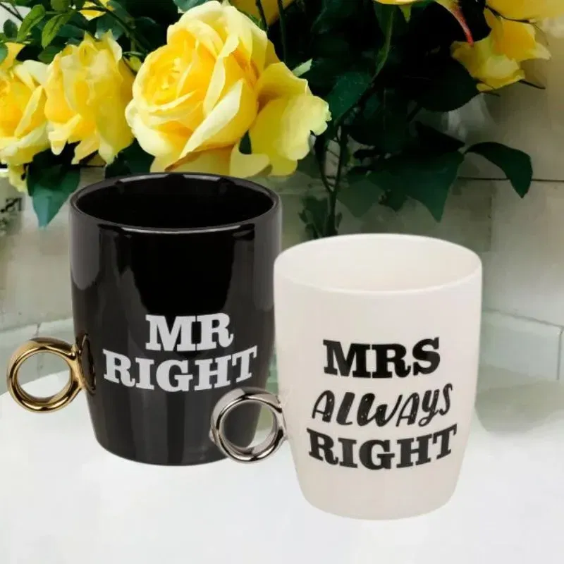 Set 2 cani amuzante cu inel, Mr Right & Mrs Always Right [0]