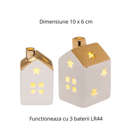 Set 2 casute magice de Craciun cu LED [10]