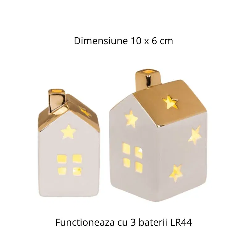 Set 2 casute magice de Craciun cu LED [9]