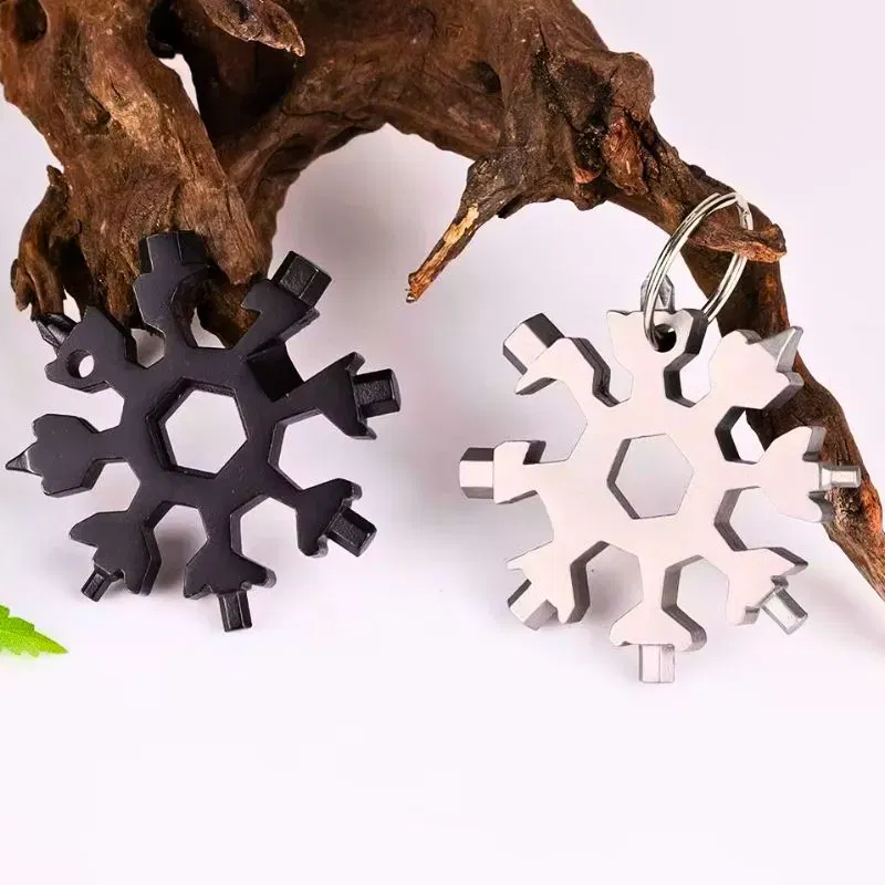 Cadouri pentru Iubit - Set 2 Chei Multifunctionale Fulg de Nea