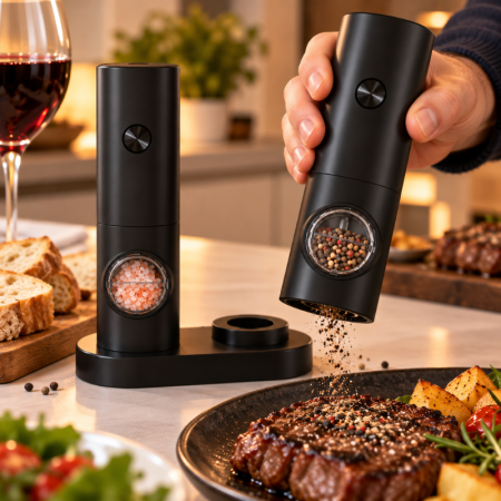 Cele mai noi - Set 2 rasnite electrice pentru sare si piper