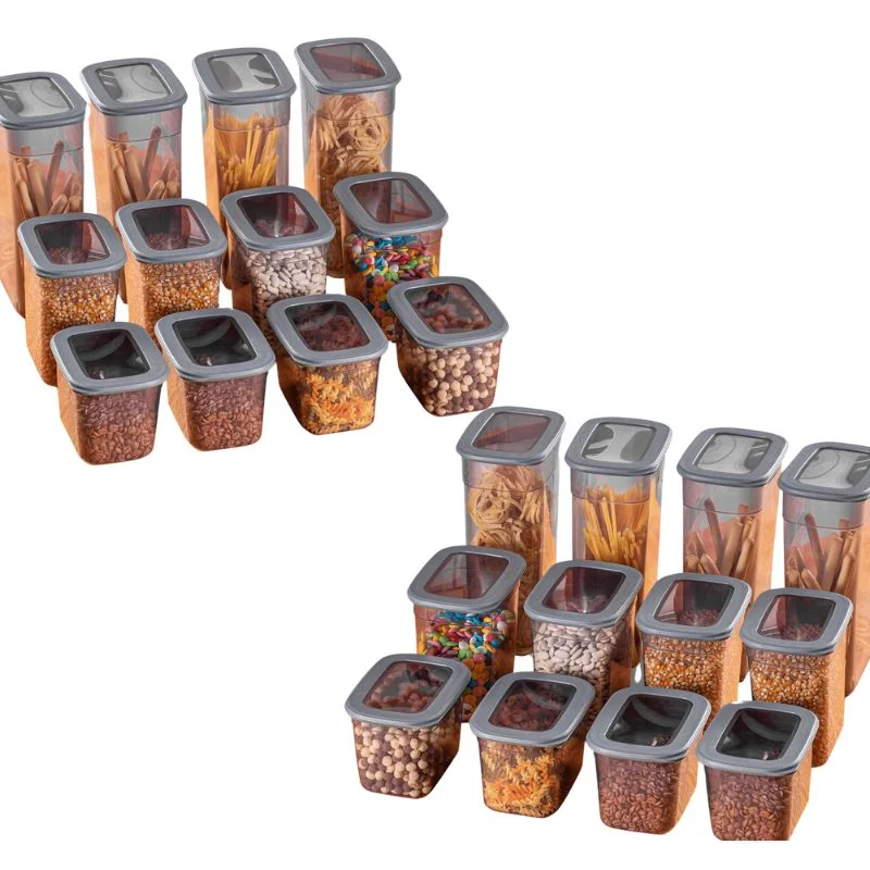 Cele mai noi - Set 24 cutii antracit pentru depozitare