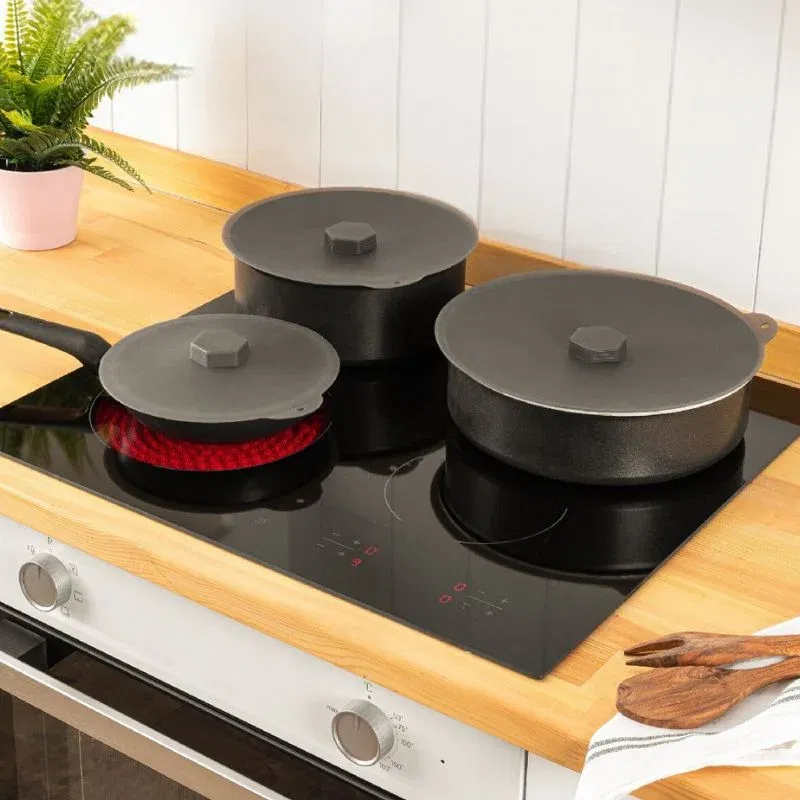 Set 3 capace din silicon Antracit [0]