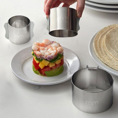 Set 3 inele monoportii, reglabile din inox [0]