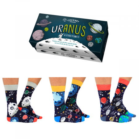 Set 3 perechi sosete colorate cu planete [0]