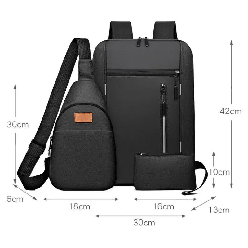 Set 3 piese Rucsac Smart Pack Negru [6]