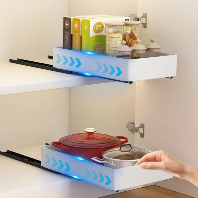 Set 3 sertare glisante soft close, extragere totala [4]