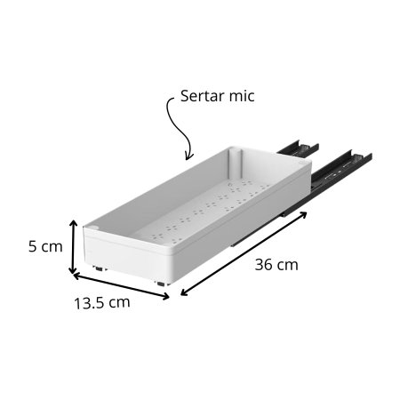 Set 3 sertare glisante soft close, extragere totala [11]