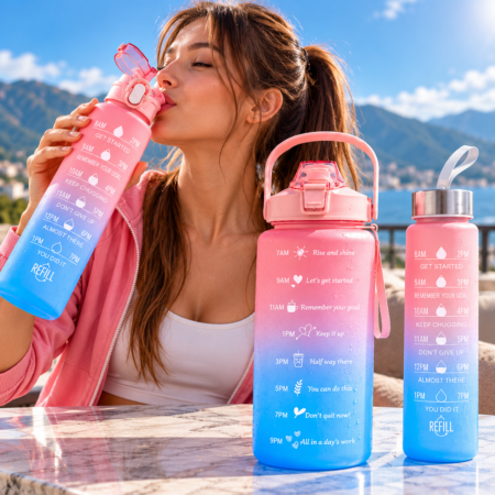 Reduceri - Set 3 sticle apa pentru sport cu mesaje motivationale