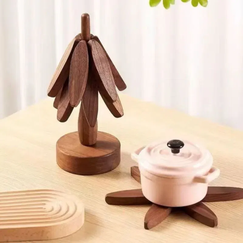 Cele mai noi - Set 3 suporturi din lemn pentru vase