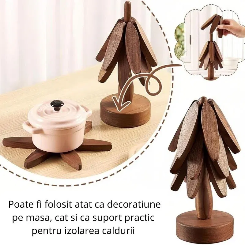 Set 3 suporturi din lemn pentru vase [9]