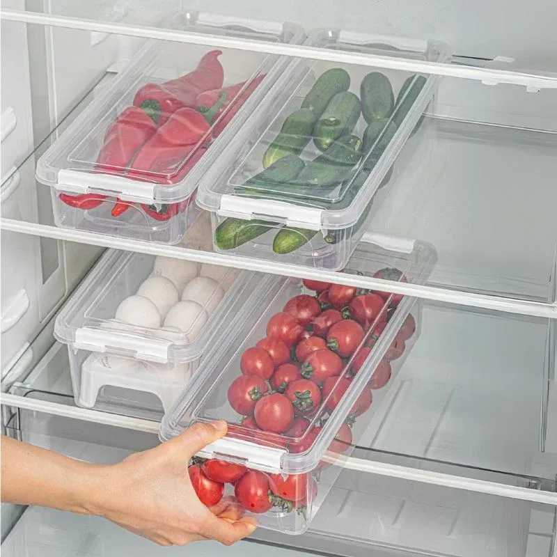 Set 4 cutii depozitare cu capac Transparent [0]