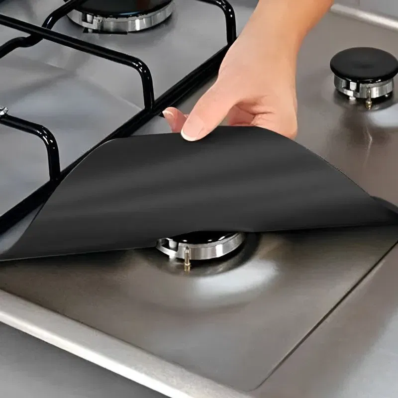 Set 4 folii teflon pentru aragaz reutilizabile si lavabile [1]