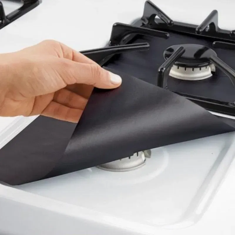 Set 4 folii teflon pentru aragaz reutilizabile si lavabile [2]