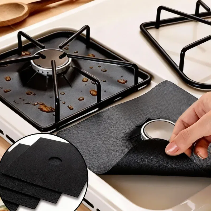 Cele mai noi - Set 4 folii teflon pentru aragaz reutilizabile si lavabile