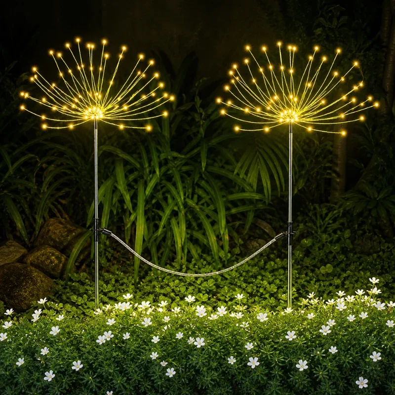 Set 4 lampi solare decorative cu 320 LED-uri, rezistente la apa, IP65 [6]
