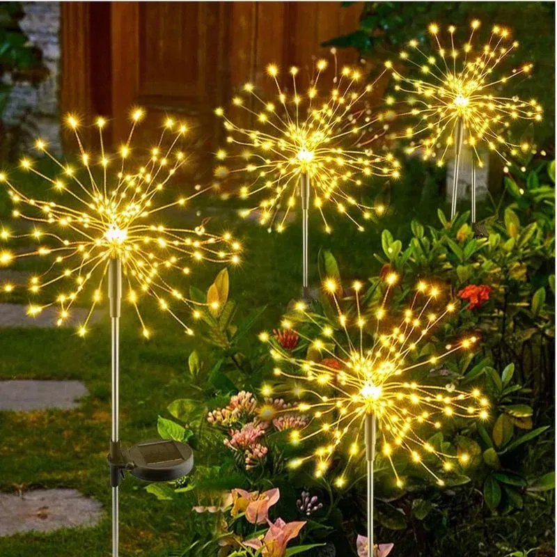 Cele mai noi - Set 4 lampi solare decorative cu 320 LED-uri, rezistente la apa, IP65