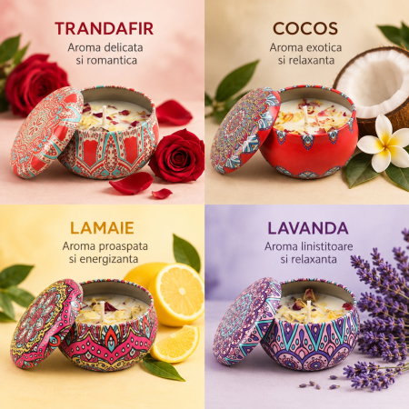 Set 4 Lumanari Parfumate, Bohemian Dreams [7]
