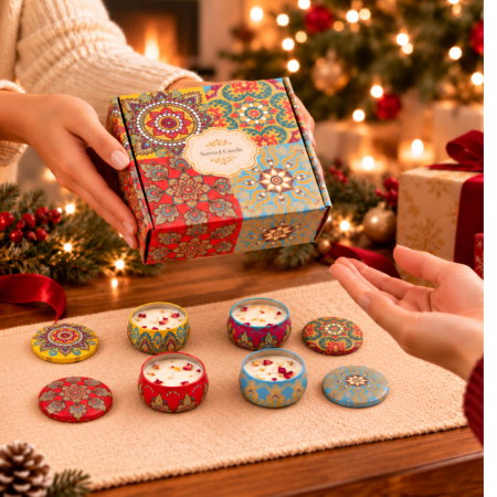 Cadouri Pentru Secret Santa - Set 4 Lumanari Parfumate, Nature Escape