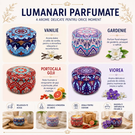 Set 4 Lumanari Parfumate, Oriental Harmony [9]