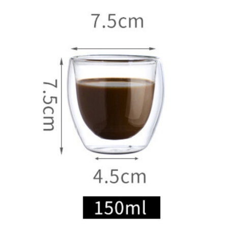 Set 4 Pahare Cafea cu Pereti Dubli 150 ml [9]