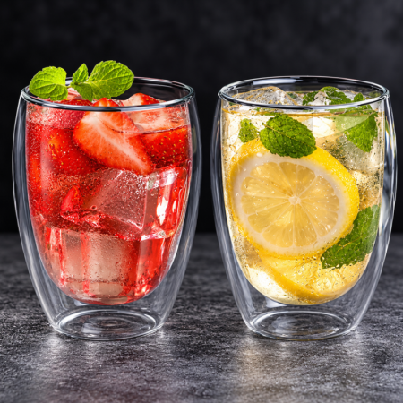 Set 4 Pahare Cafea cu Pereti Dubli 350 ml [5]