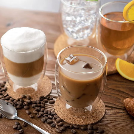 Set 4 Pahare Cafea cu Pereti Dubli 350 ml [8]