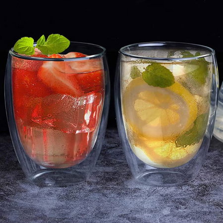 Set 4 Pahare Cafea cu Pereti Dubli 350 ml [7]