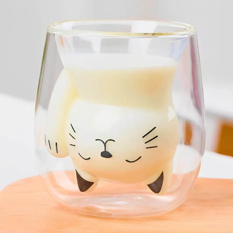 Set 4 Pahare cu Pereti Dubli Black Cat [1]