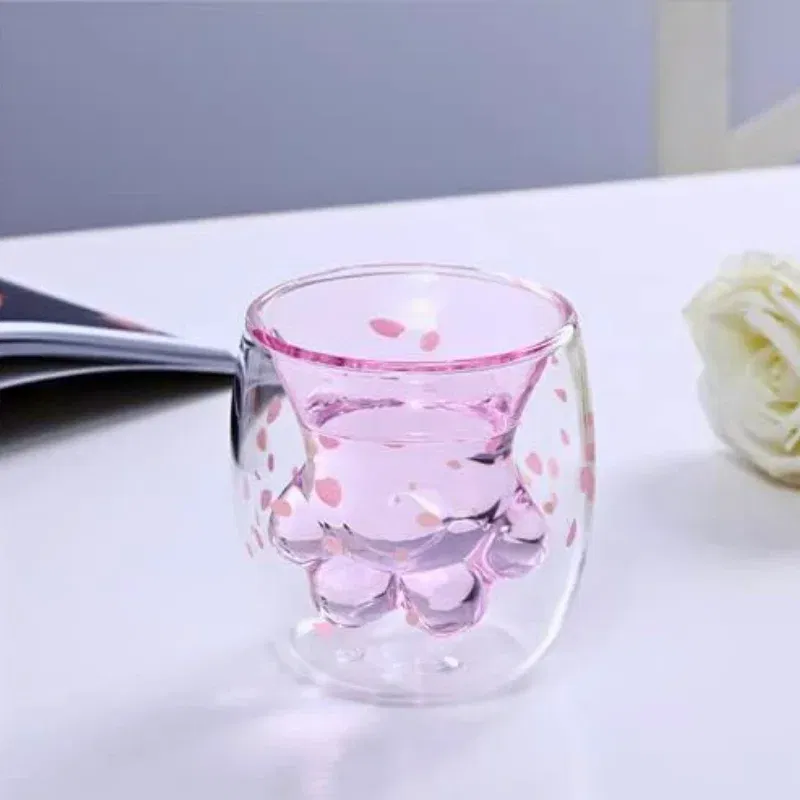Set 4 Pahare cu Pereti Dubli Kitty Paw [1]