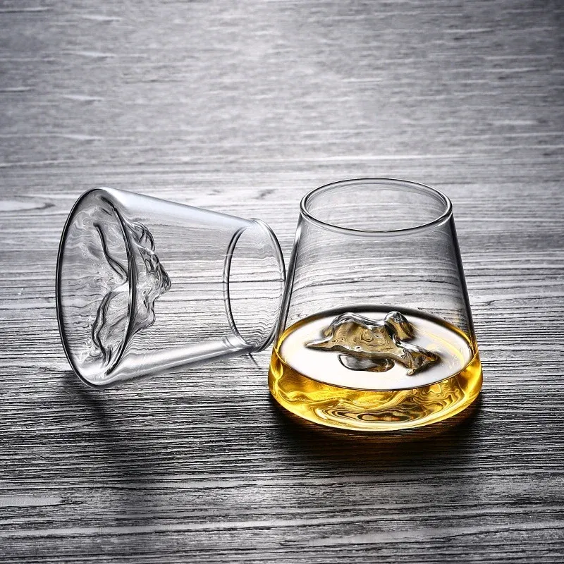 Set 4 pahare de bere cu munte, din sticla borosilicata 250ml, Varful Berarilor [6]