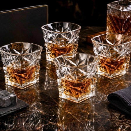 Cadouri pentru Tati - Set 4 Pahare whiskey Glacier