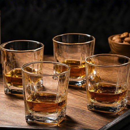 Cadouri pentru Iubit - Set 4 Pahare whiskey Large Square