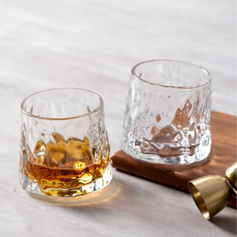 Set 4 Pahare whiskey Rotating Wavy [2]