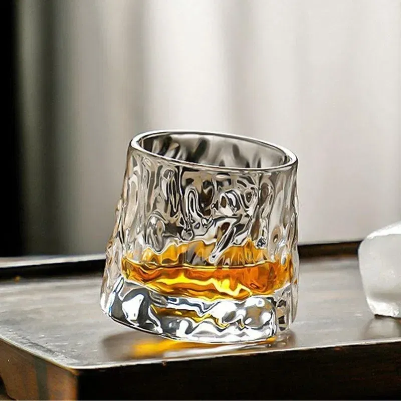 Set 4 Pahare whiskey Rotating Wavy [9]