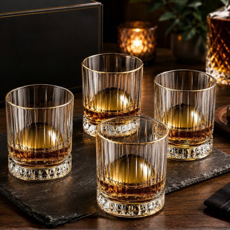 Cadouri de Casa Noua - Set 4 Pahare whiskey Small Luxurious