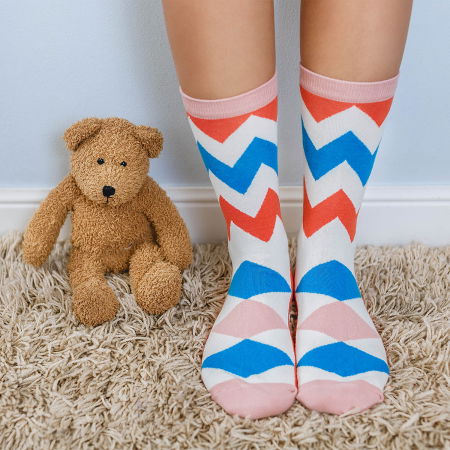 Sosete Colorate - Set 4 perechi sosete colorate vesele