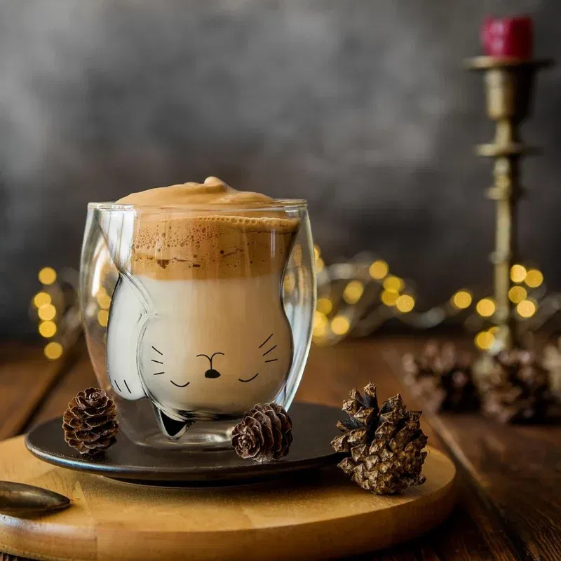 Set 6 Pahare cu Pereti Dubli Black Cat [2]