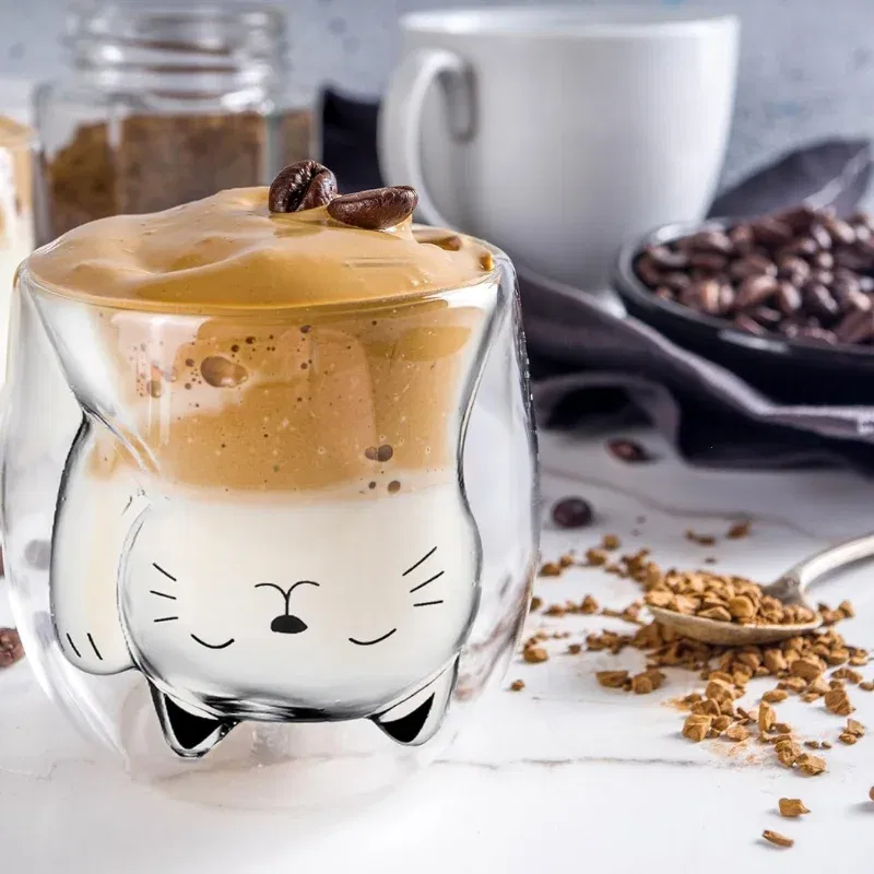 Set 6 Pahare cu Pereti Dubli Black Cat [6]