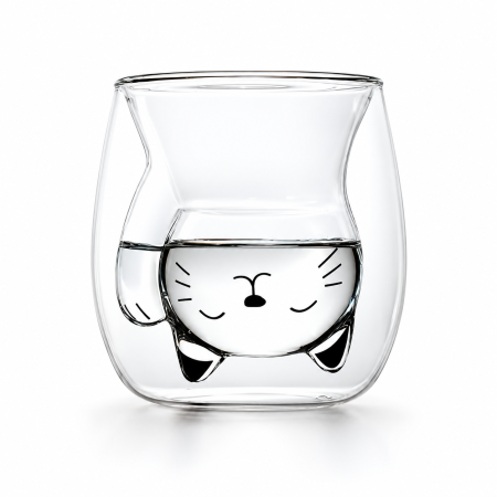 Set 6 Pahare cu Pereti Dubli - Black Cat [8]