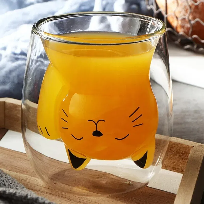 Set 6 Pahare cu Pereti Dubli Black Cat [7]