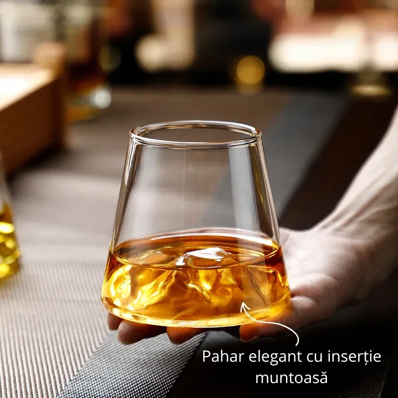 Set 6 pahare de bere cu munte, din sticla borosilicata 250ml, Varful Berarilor [5]