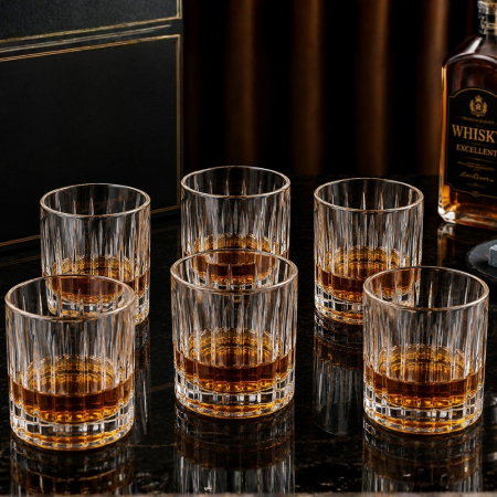 Cadouri pentru Iubit - Set 6 Pahare whiskey Aurora Supreme