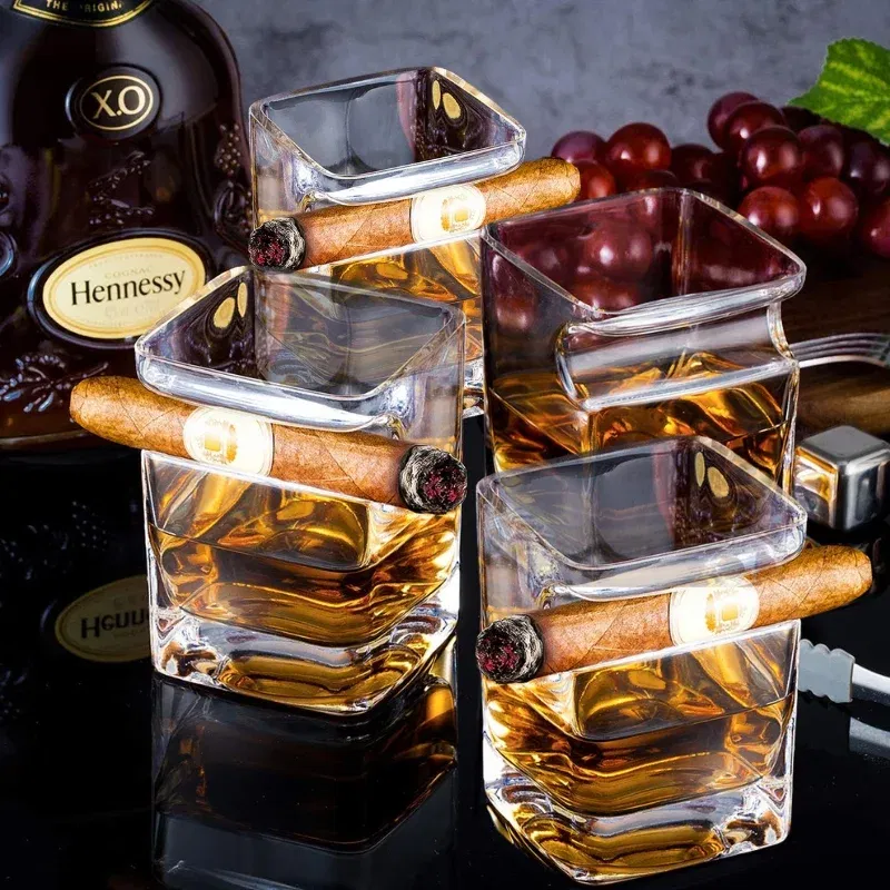 Set 6 pahare whiskey cu Suport Trabuc [2]