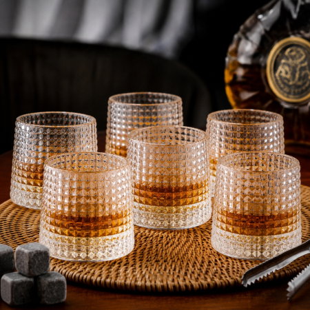 Cele mai noi - Set 6 Pahare whiskey Deluxe Rotating Diamond
