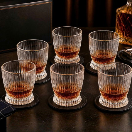Cadouri pentru Iubit - Set 6 Pahare whiskey Design Vertical