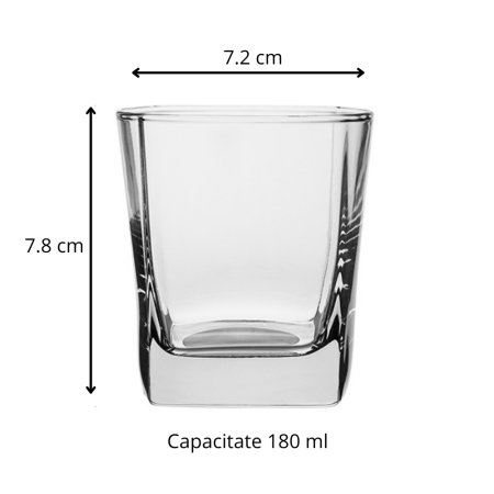 Set 6 Pahare whiskey Small Square [6]