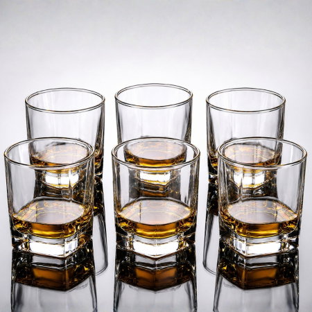 Cadouri pentru Iubit - Set 6 Pahare whiskey Small Square