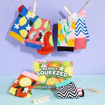 Sosete Colorate - Set 6 sosete colorate Cocktail de citrice